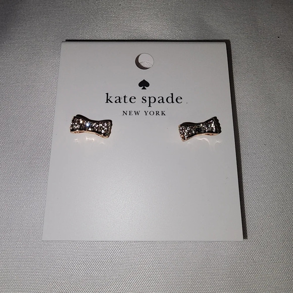 🆕 'Ready Set Bow' Pave Bow Earrings by Kate Spade - NEW - Picture 1 of 3